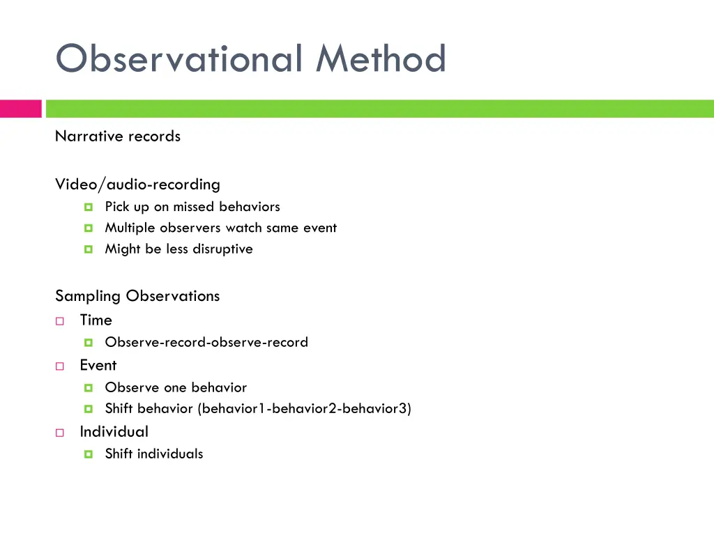 observational method 2