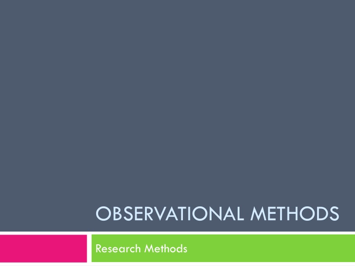 observational methods