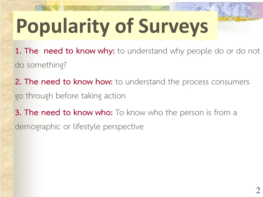 popularity of surveys