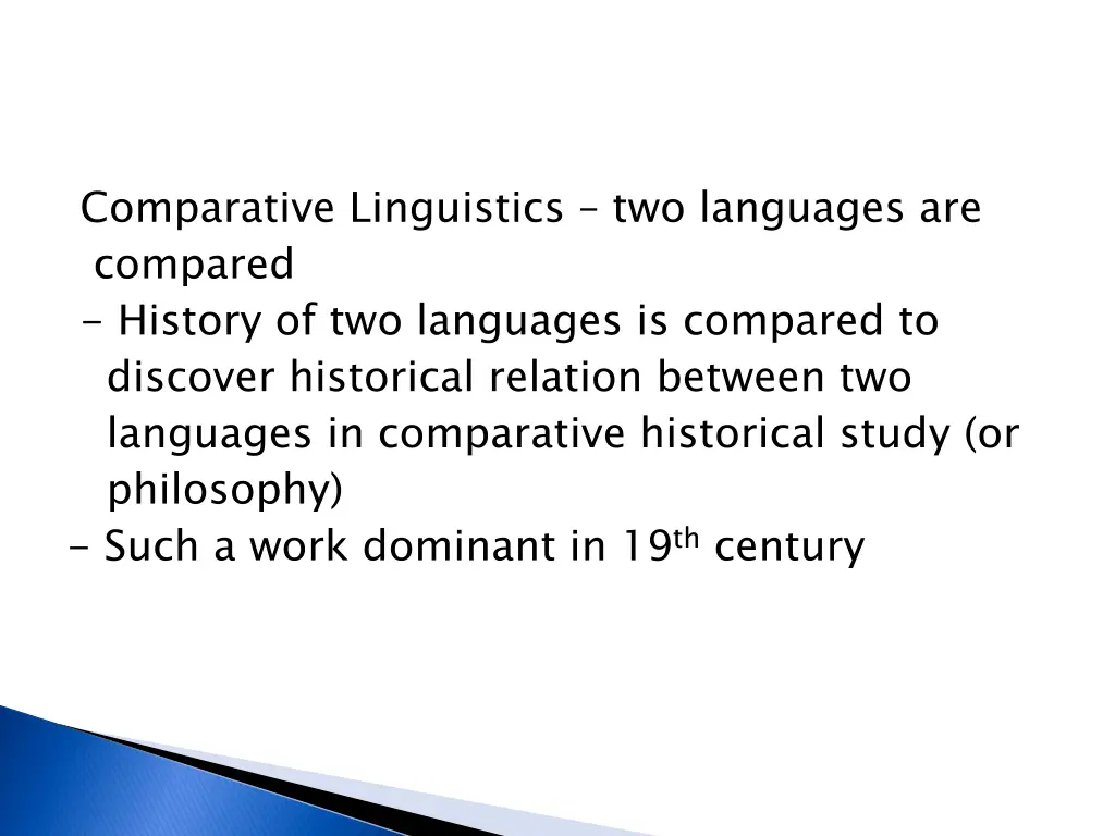 comparative linguistics two languages