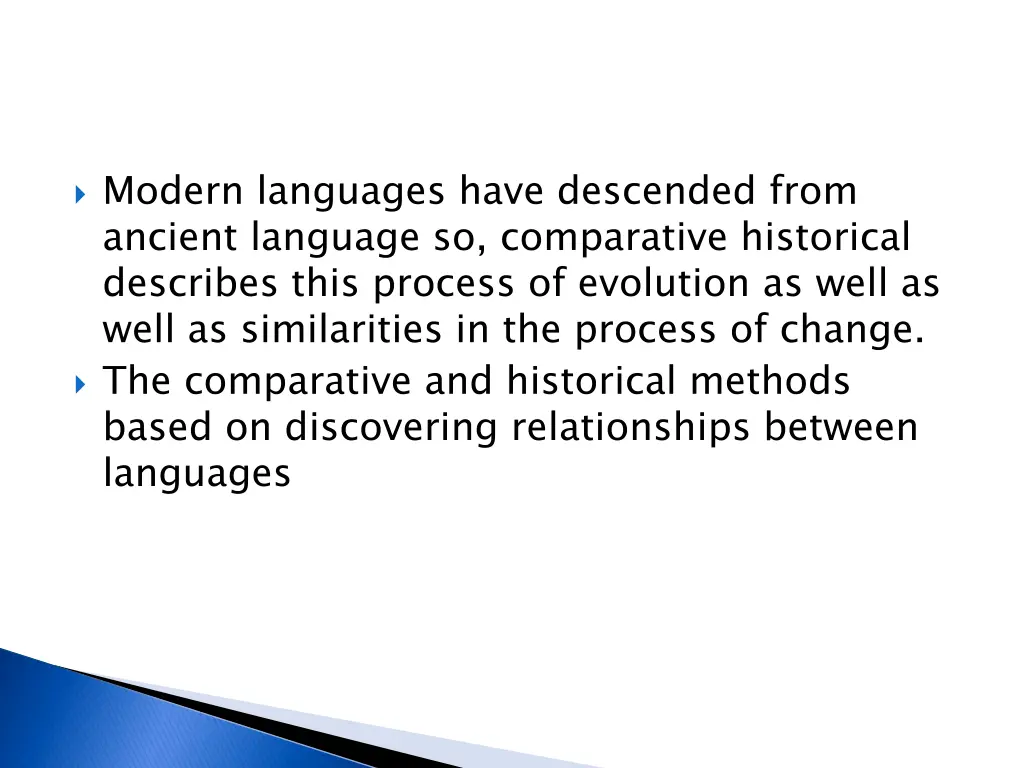 modern languages have descended from ancient