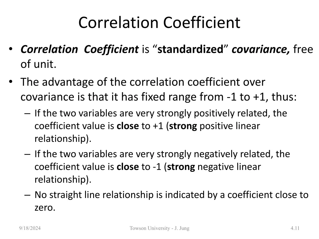 correlation coefficient 1