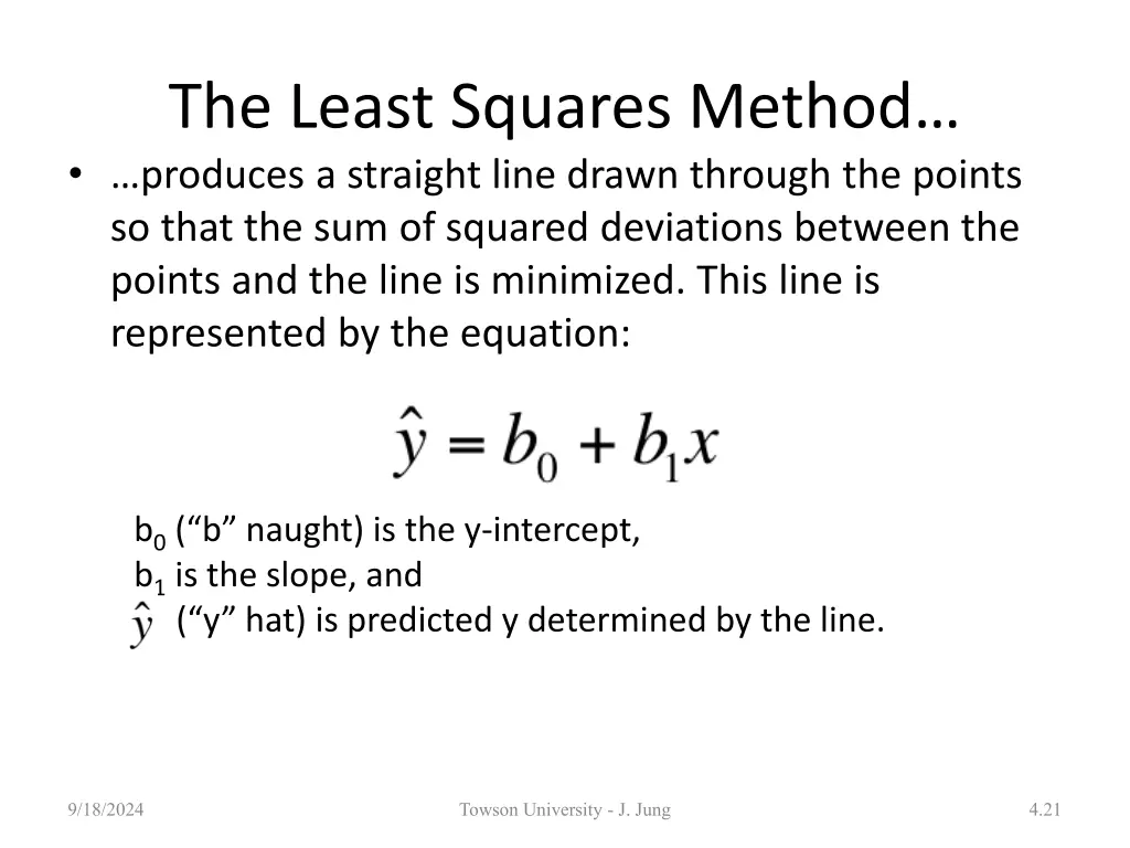 the least squares method produces a straight line