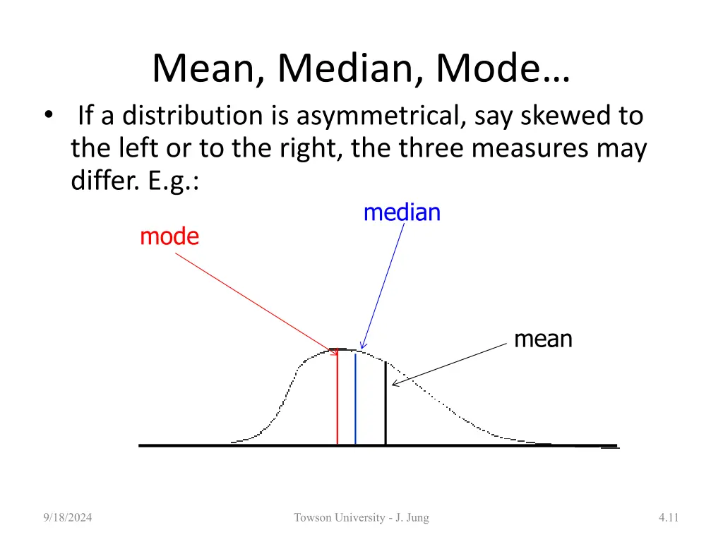 mean median mode if a distribution