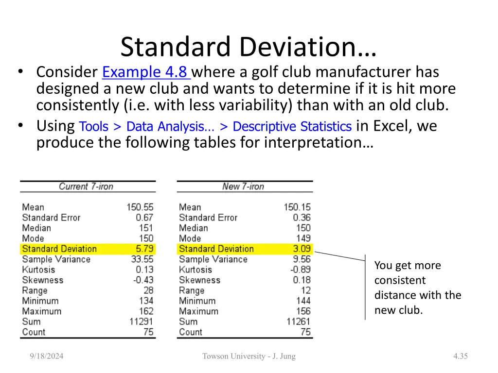 standard deviation consider example 4 8 where