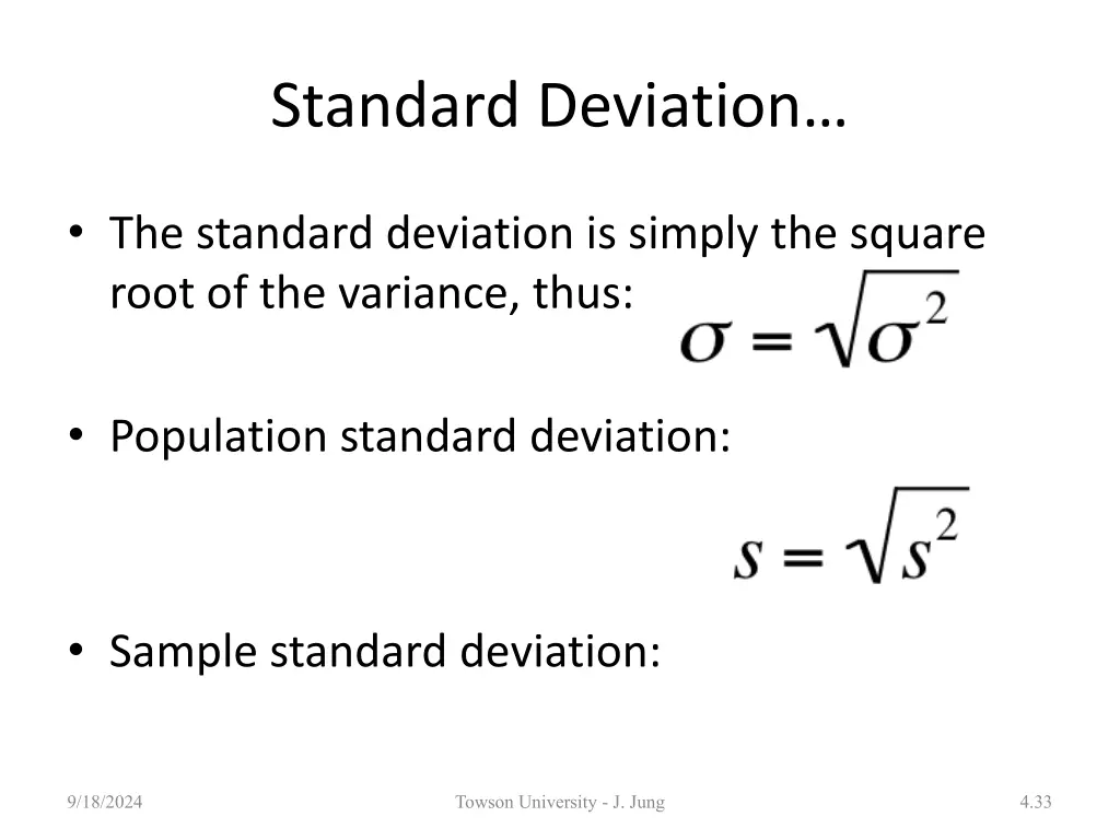 standard deviation