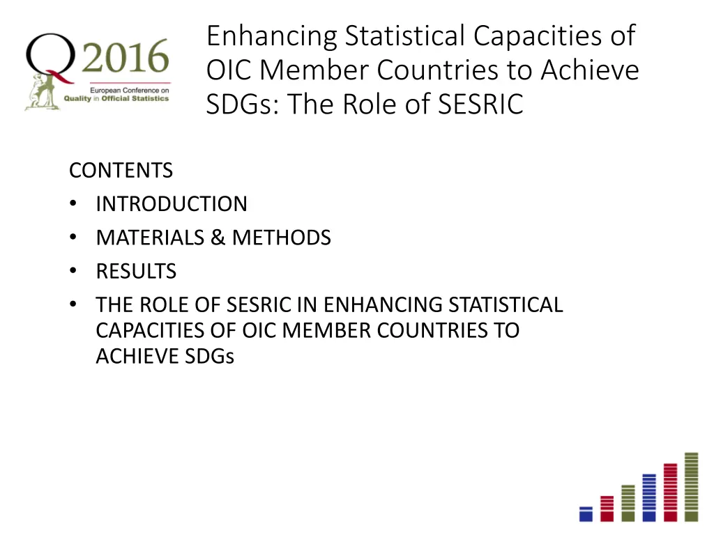 enhancing statistical capacities of oic member