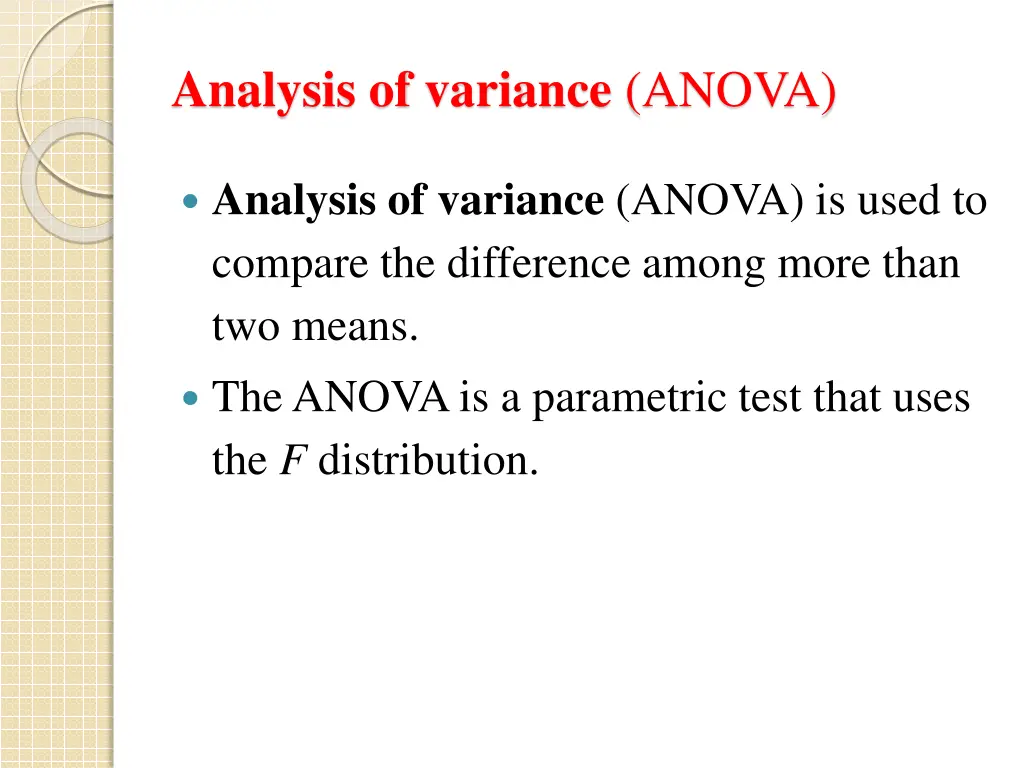 analysis of variance anova