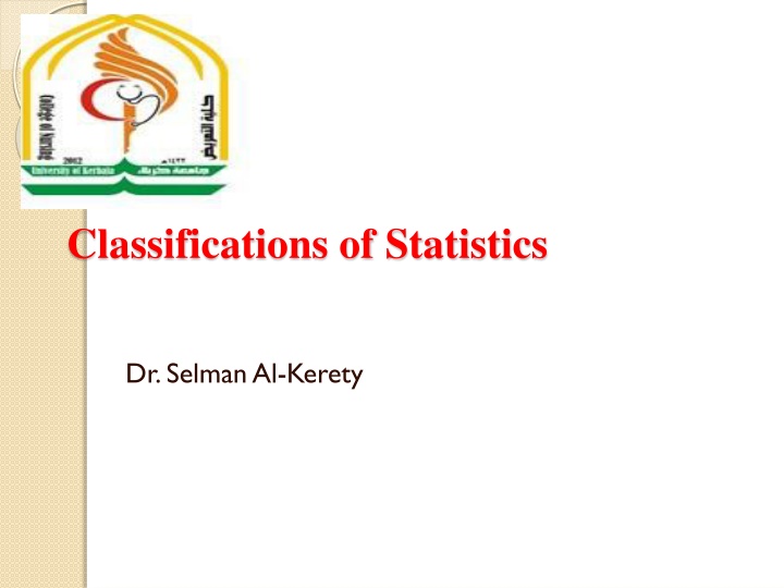 classifications of statistics