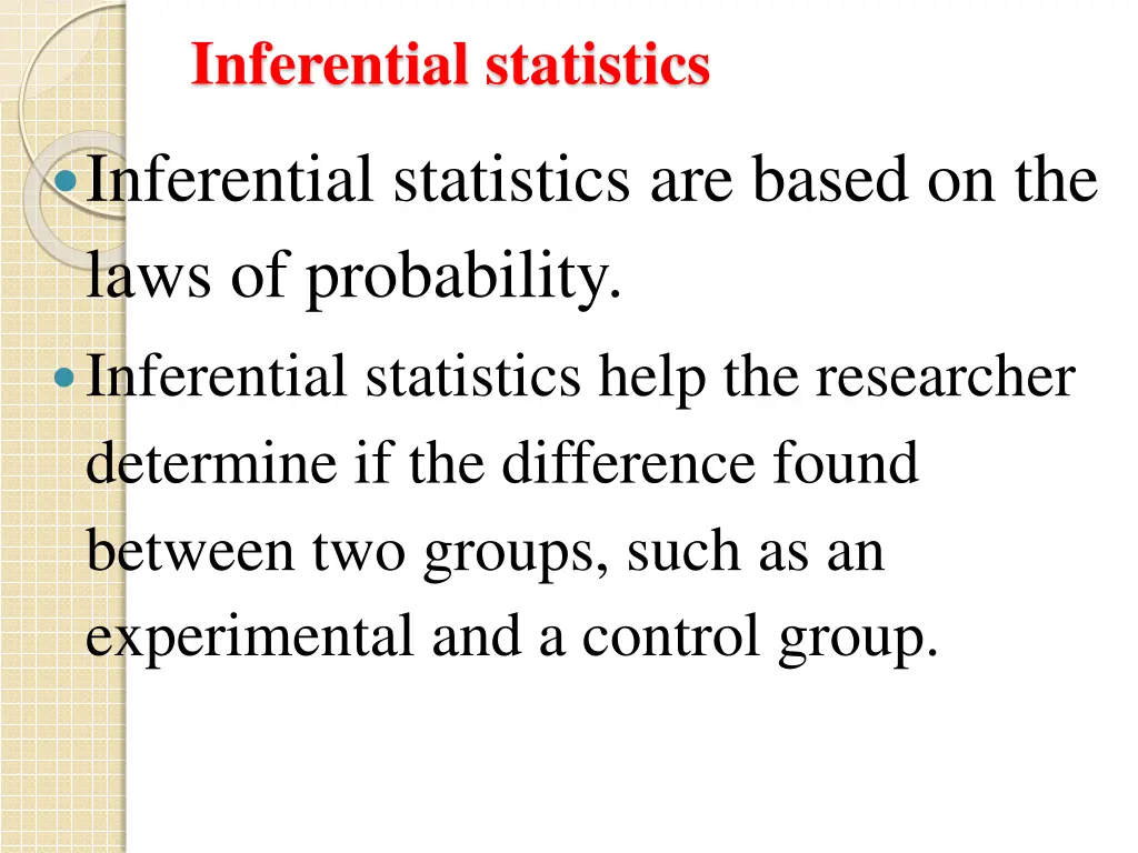 inferential statistics