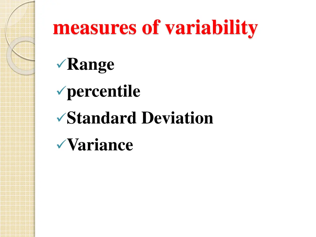 measures of variability