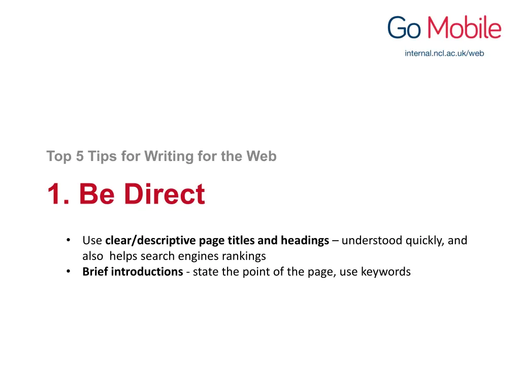 top 5 tips for writing for the web