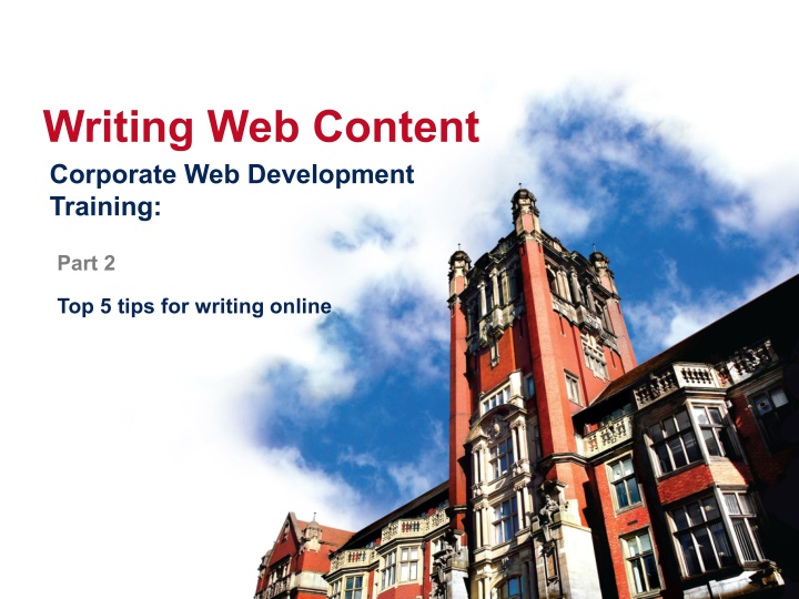 writing web content corporate web development