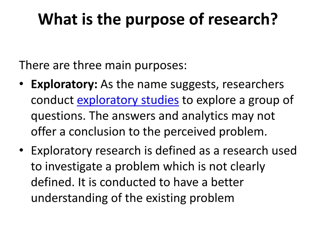 what is the purpose of research