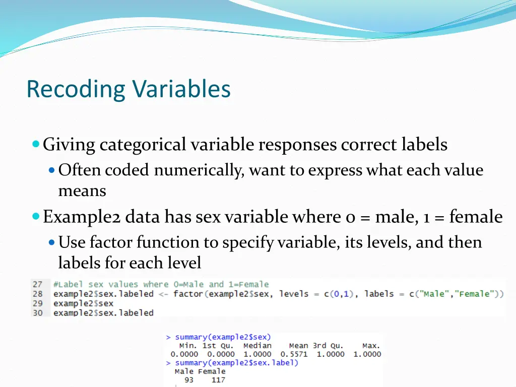 recoding variables