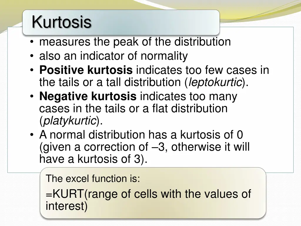 kurtosis