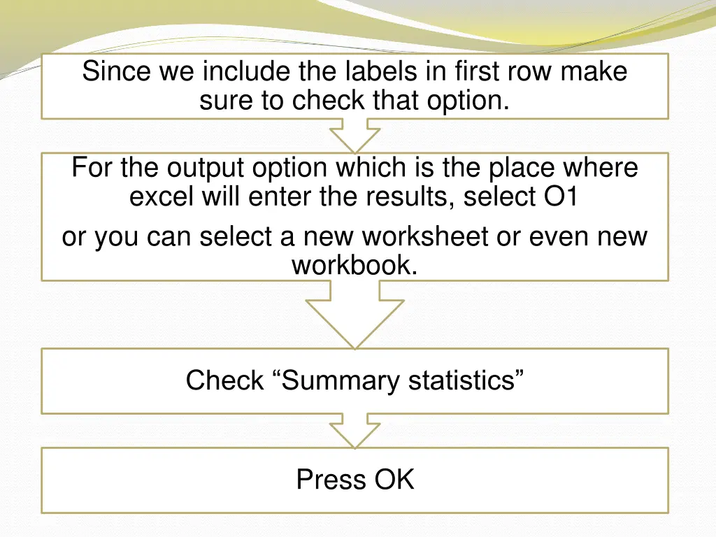 since we include the labels in first row make