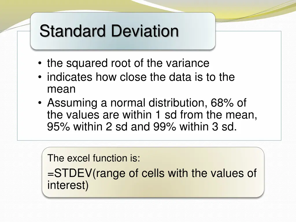 standard deviation