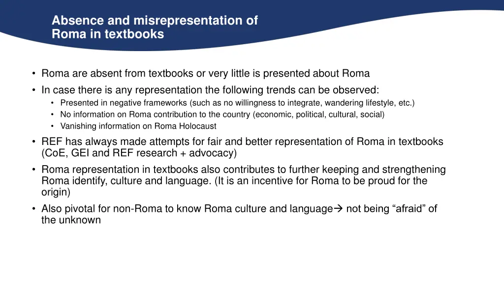 absence and misrepresentation of roma in textbooks