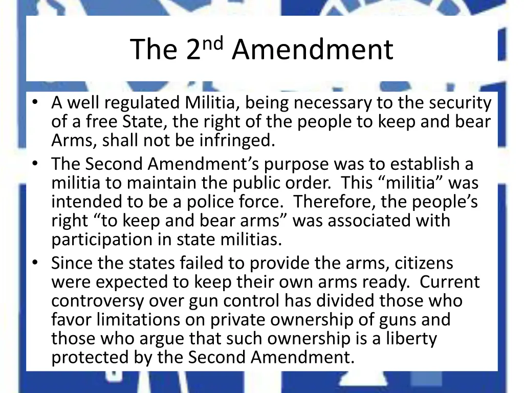 the 2 nd amendment