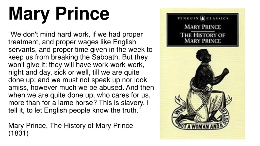 mary prince