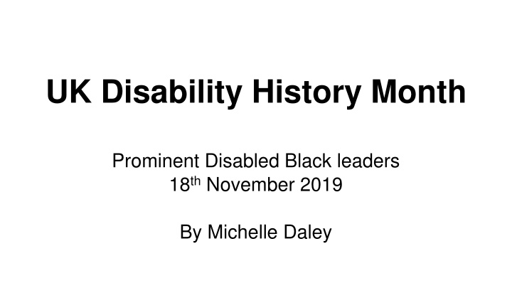 uk disability history month