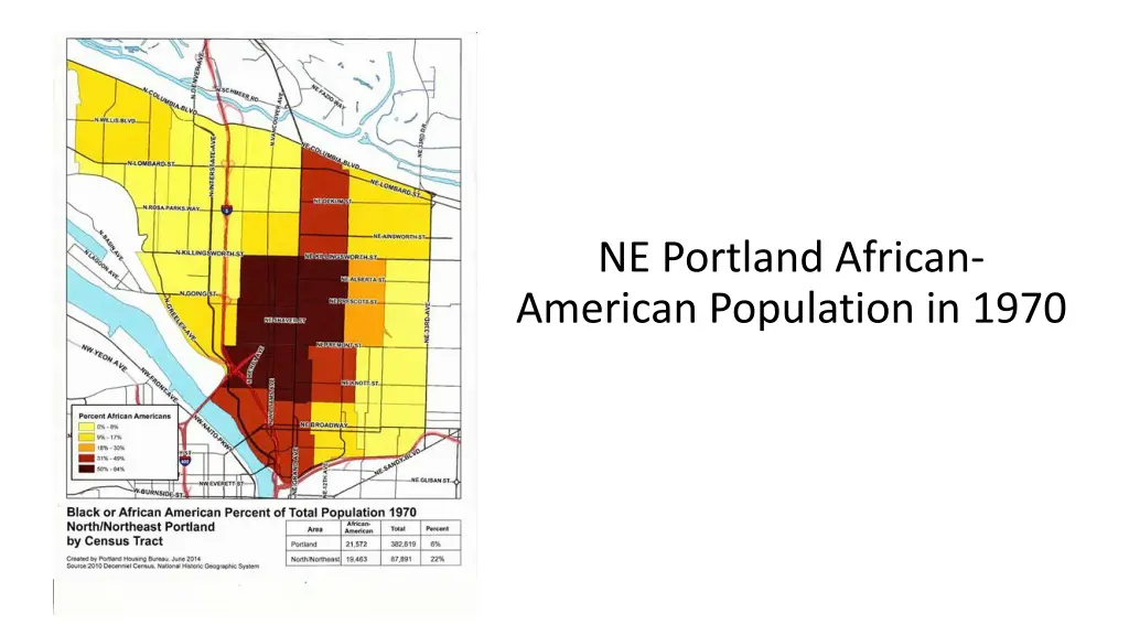 ne portland african american population in 1970