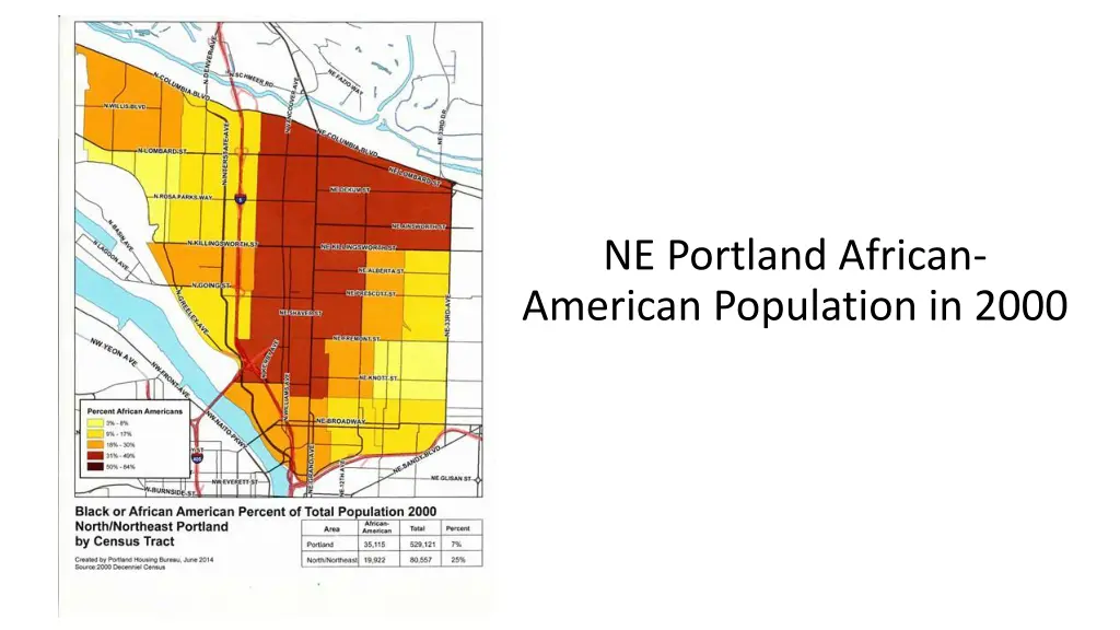 ne portland african american population in 2000