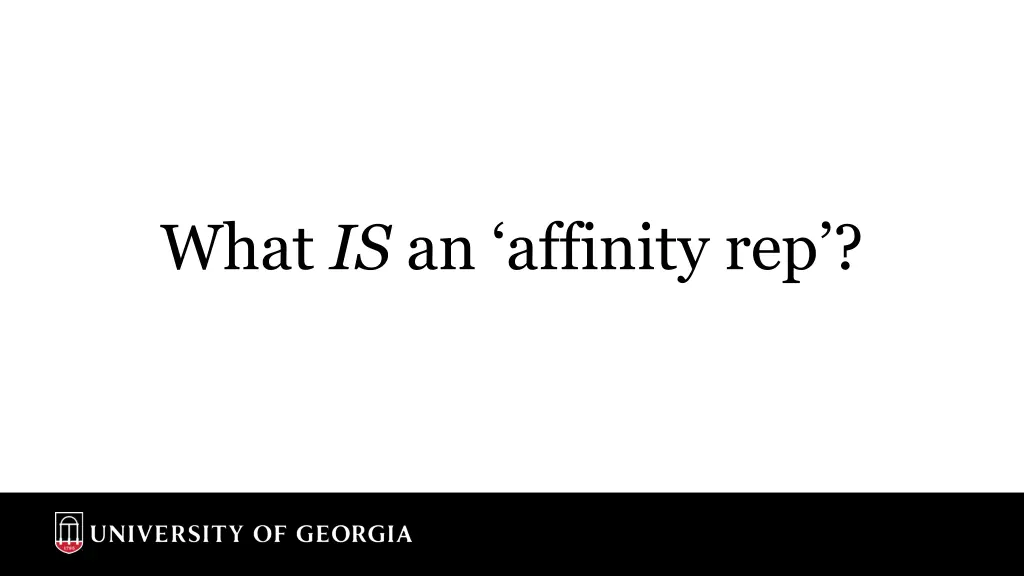 what is an affinity rep