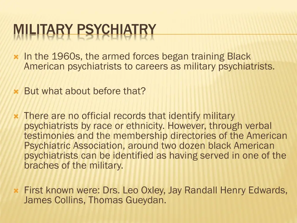 military psychiatry