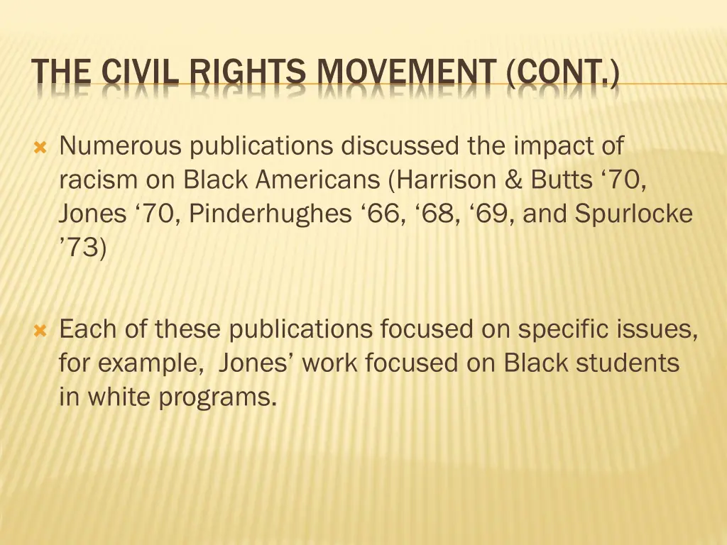 the civil rights movement cont