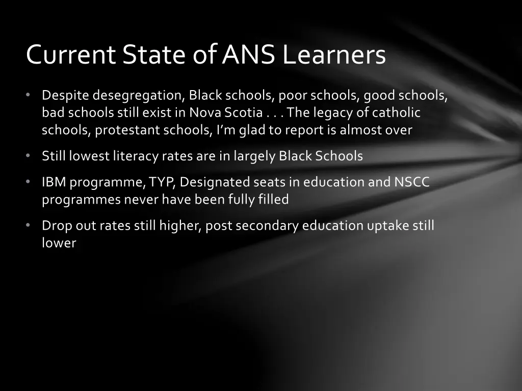 current state of ans learners