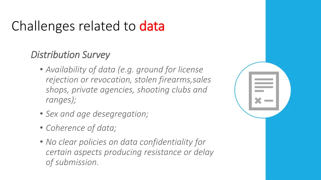 challenges related to data