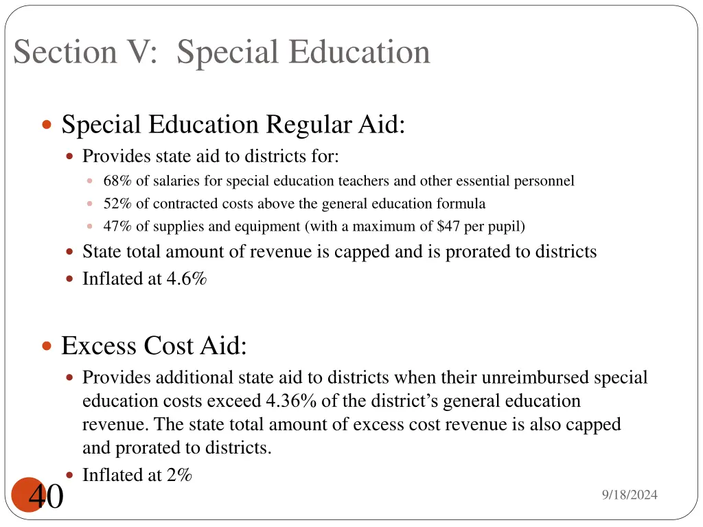 section v special education