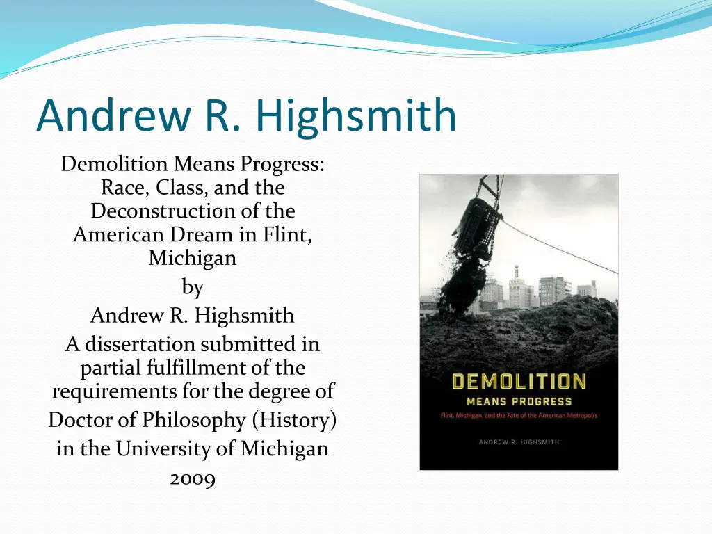 andrew r highsmith