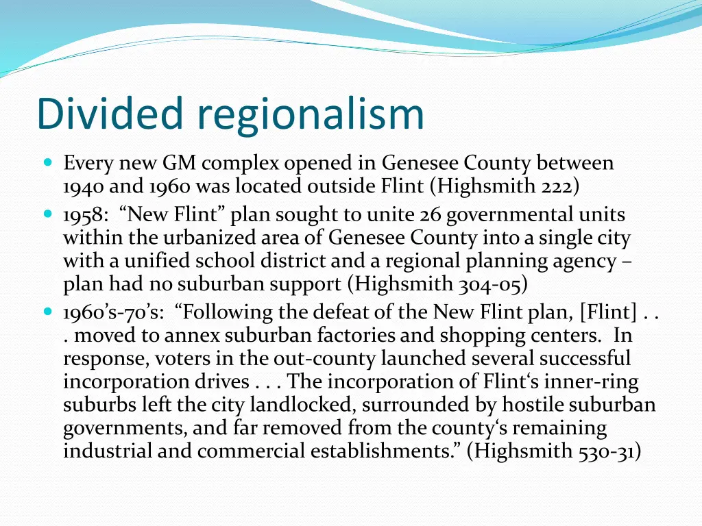 divided regionalism