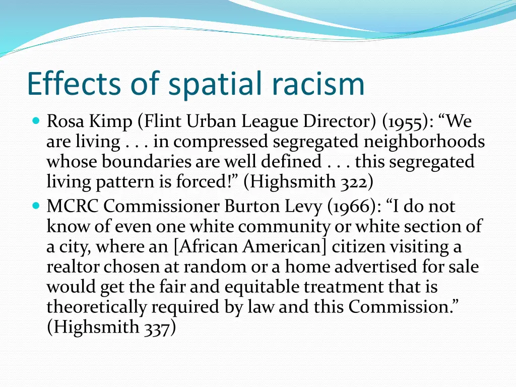 effects of spatial racism rosa kimp flint urban