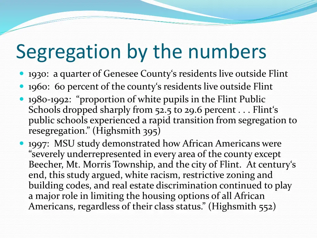 segregation by the numbers 1