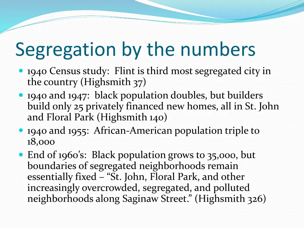 segregation by the numbers