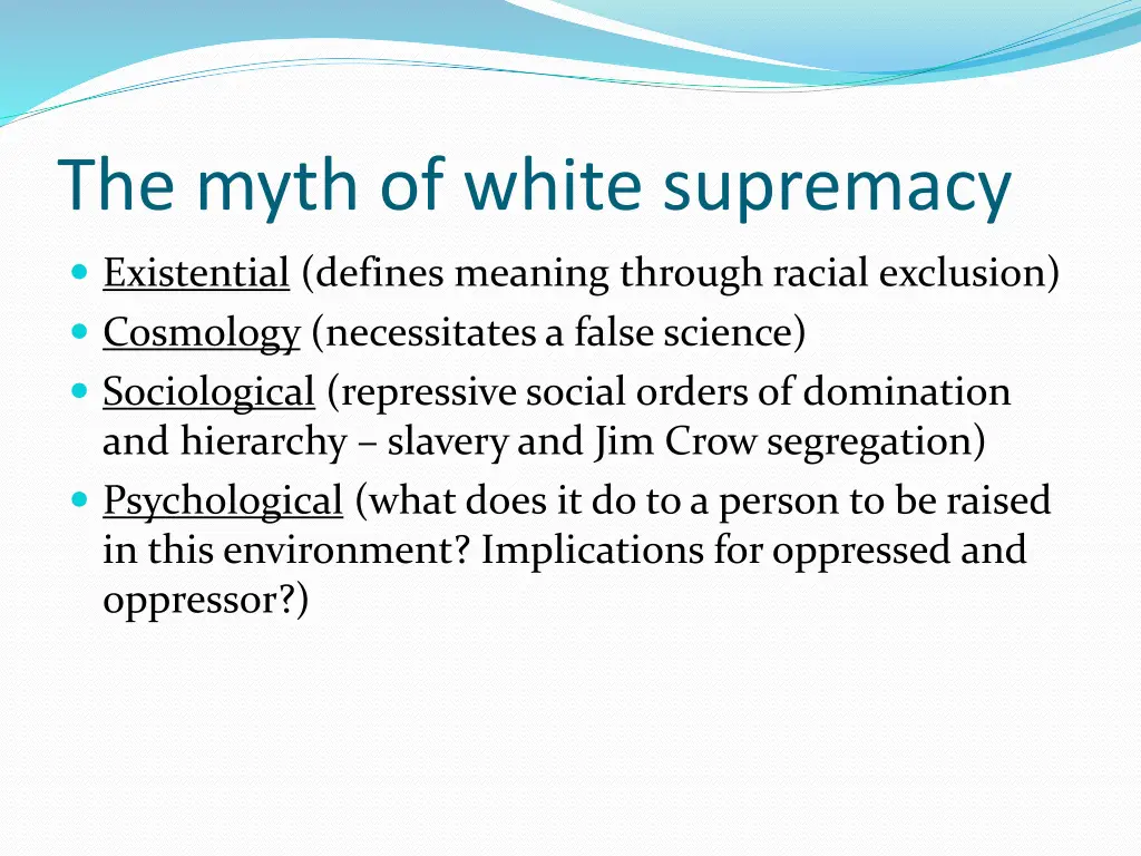 the myth of white supremacy