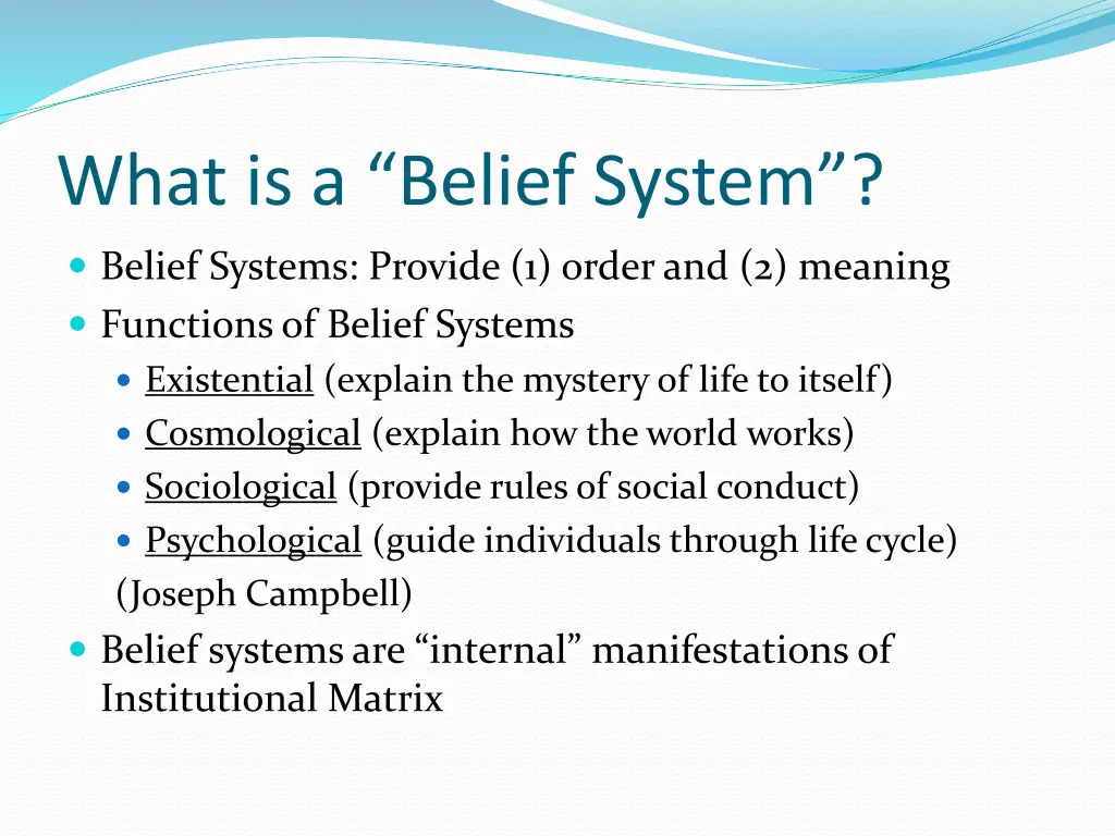 what is a belief system