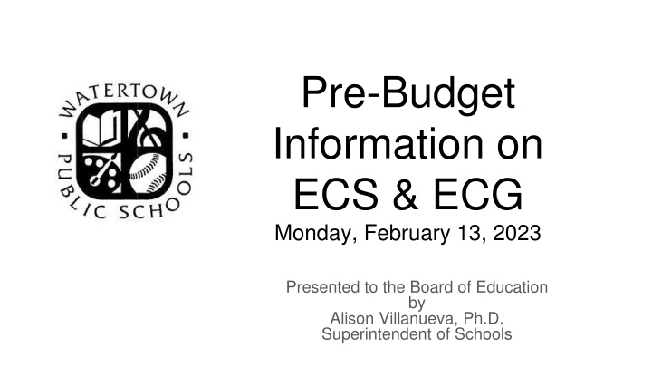 pre budget information on ecs ecg monday february