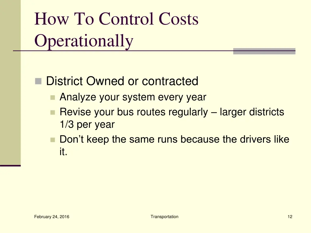 how to control costs operationally 1