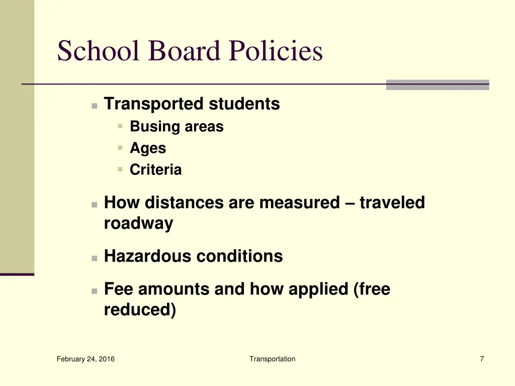 school board policies