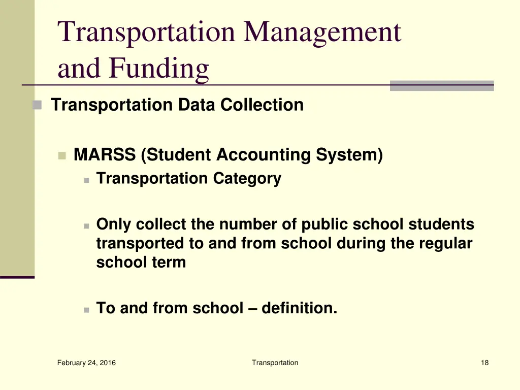 transportation management and funding 1