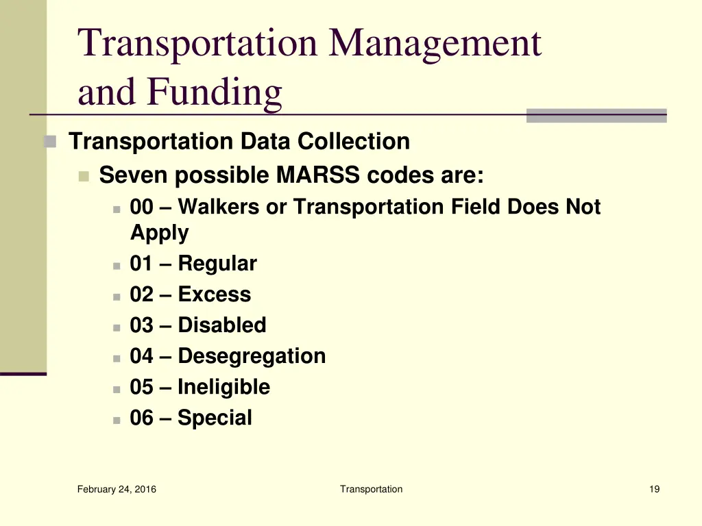 transportation management and funding 2