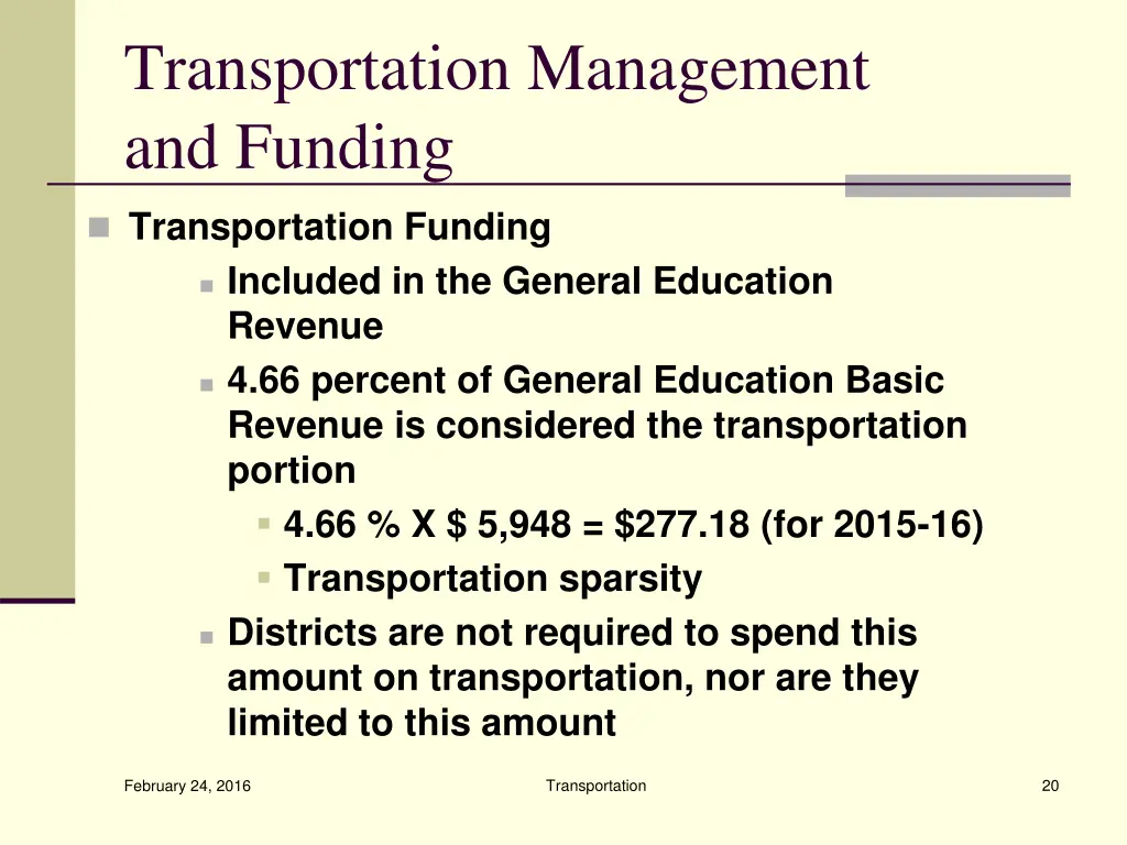 transportation management and funding 3