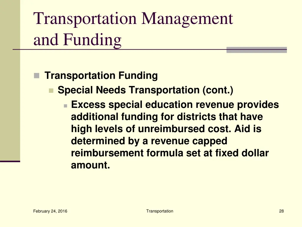 transportation management and funding 7