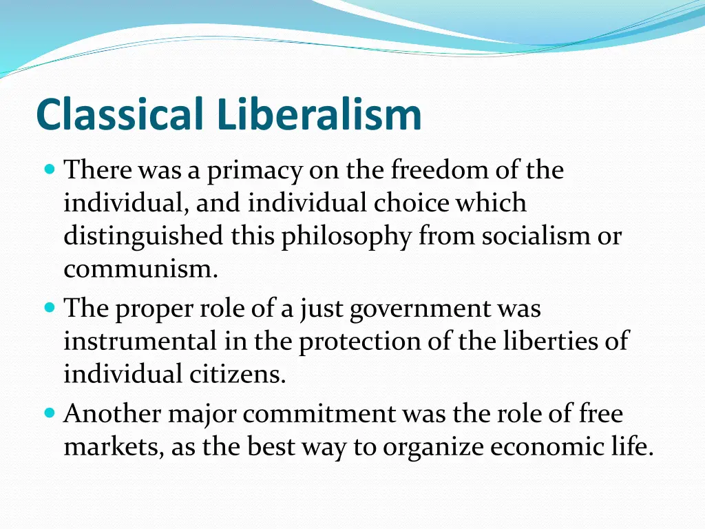 classical liberalism 1