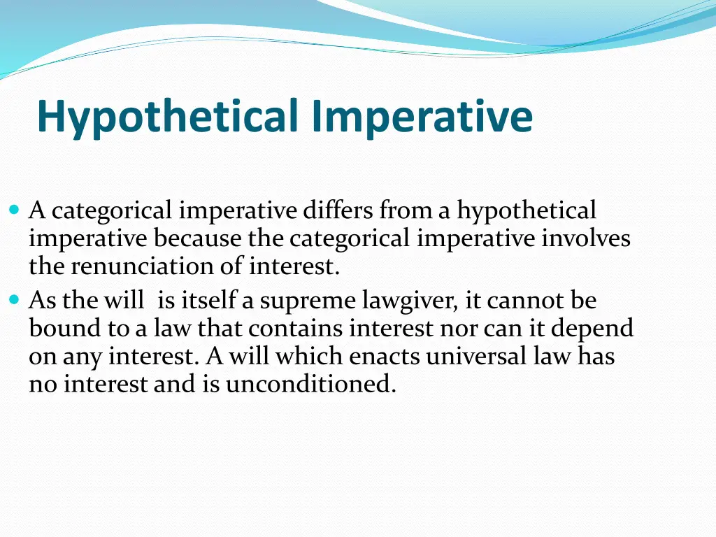 hypothetical imperative